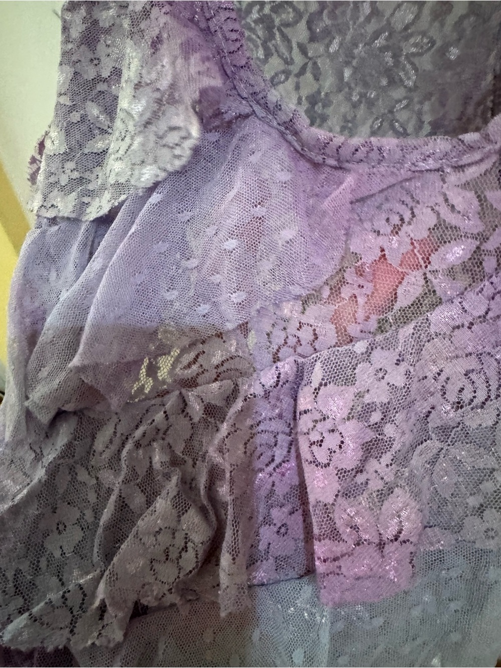 Eyeshadow Lace Tank Top in Lavender - Picture 5 of 6
